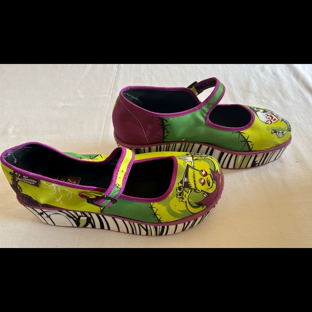 Chocolatica limited edition Frankenstein platform Mary Jane shoes. Size 8